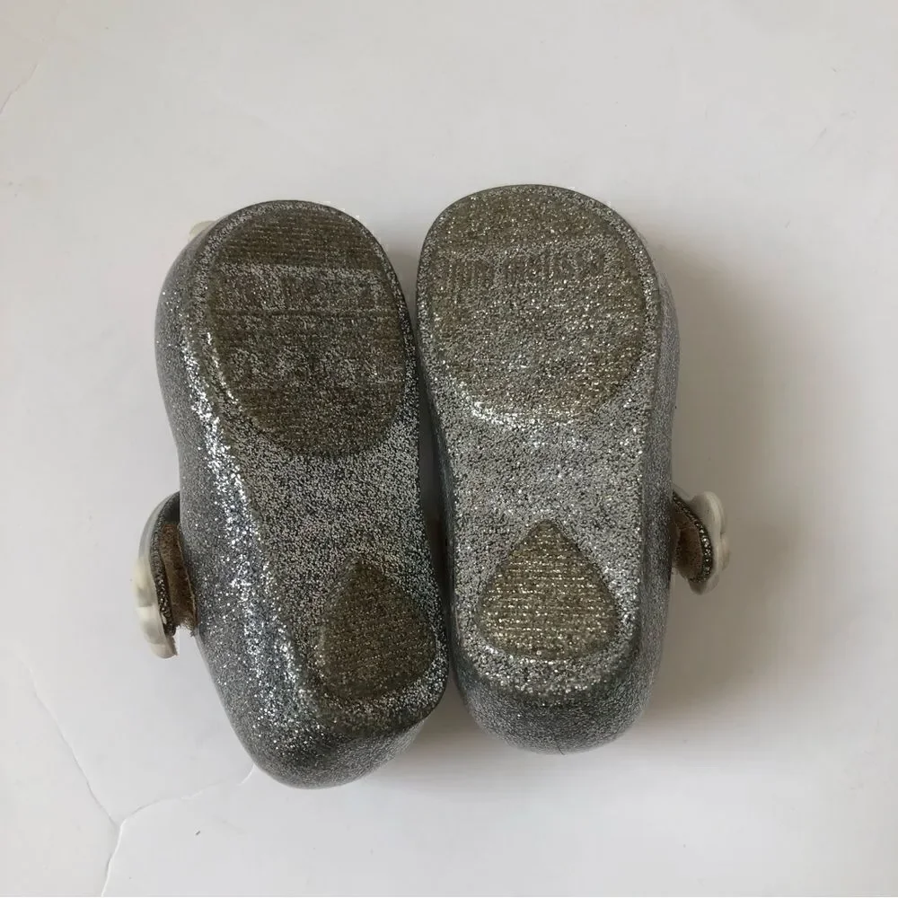 Mini Melissa Ultragirl unicorn silver glitter rubber Mary Jane